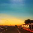#ontheroad#sunset#crepuscular#roadtrip